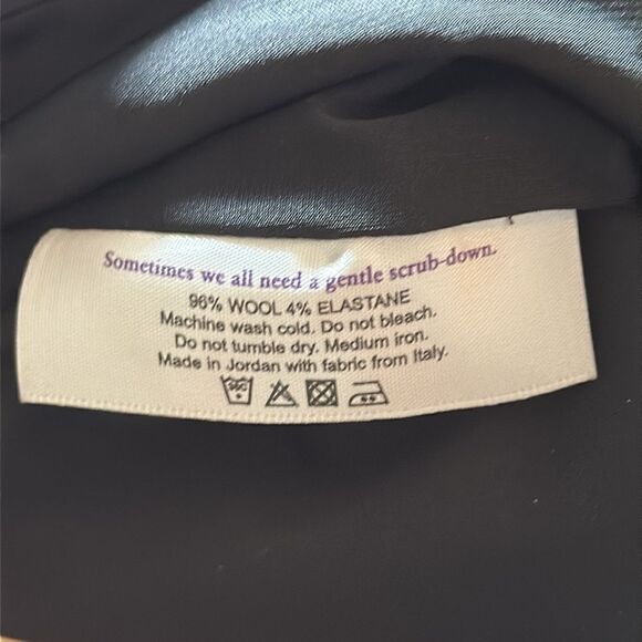 MM Lafleur 10 Clooney wool trousers charcoal grey ankle slit zip fly great cond - Picture 8 of 8